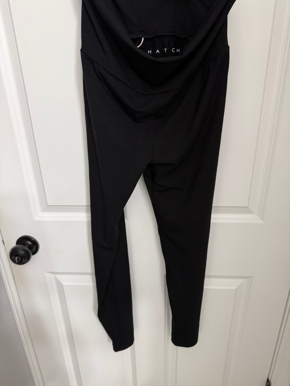 Hatch Black Maternity Leggings with High Waist Panel